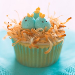 Nesting Baby-Bluebird Cupcakes